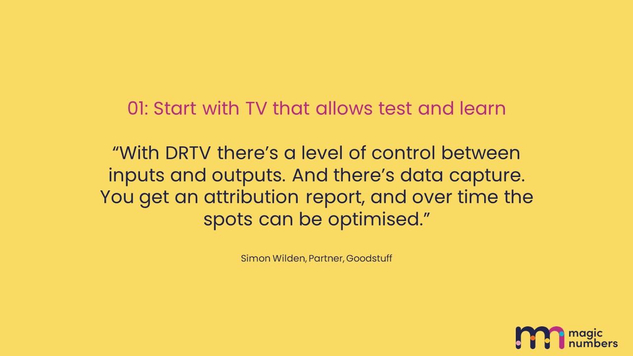 TV playbook for online - start with test and learn